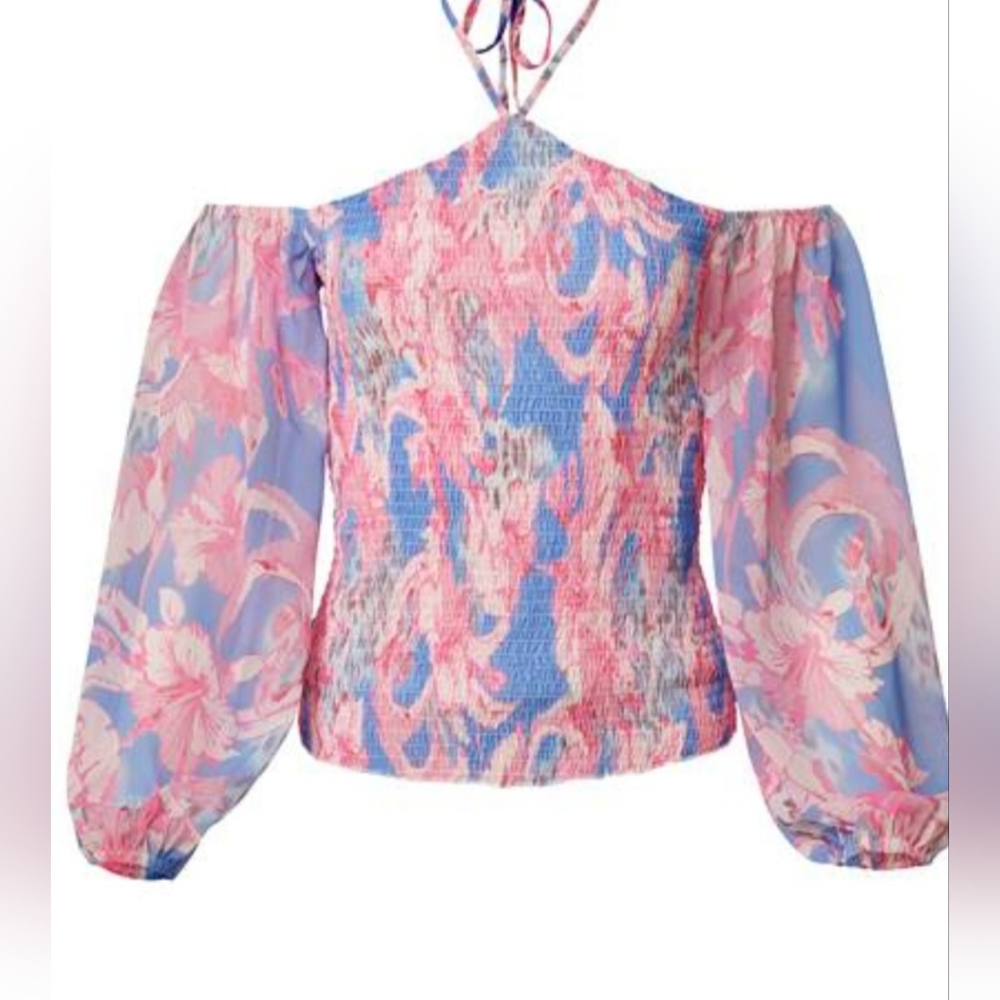 Floral Smocked Long Sleeve Top